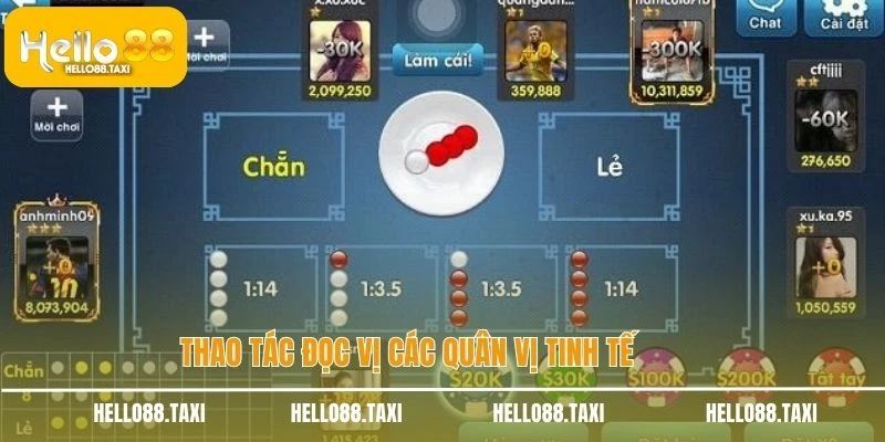 Thao tác đọc vị các quân vị tinh tế